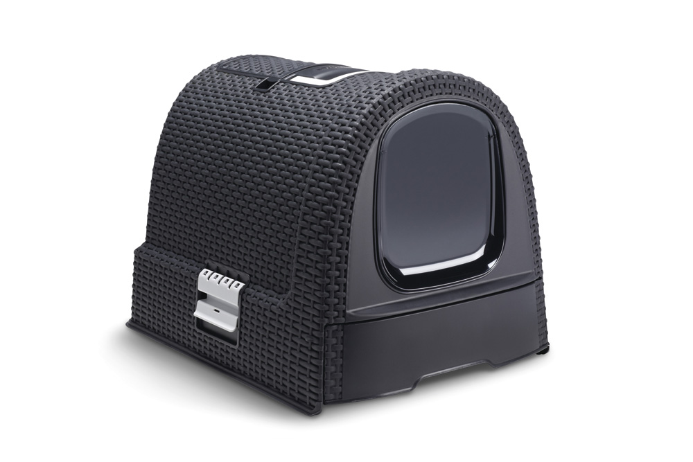 Curver Design Kattentoilet - Zwart - 39.5x38.5x51 cm Curver Design Kattentoilet - Zwart - 39.5x38.5x51 cm