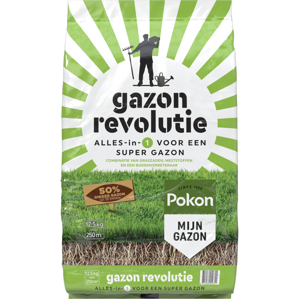 Pokon Gazonrevolutie Alles-in-1 - Gazonmest - 250 m2 - 12.5 Pokon Gazonrevolutie Alles-in-1 - Gazonmest - 250 m2 - 12.5