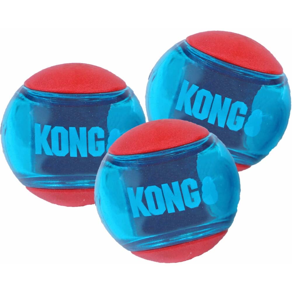Kong Squeezz Action Bal - Hondenspeeltje - rood/blauw - 29.00x6.00x6.00 cm - M
