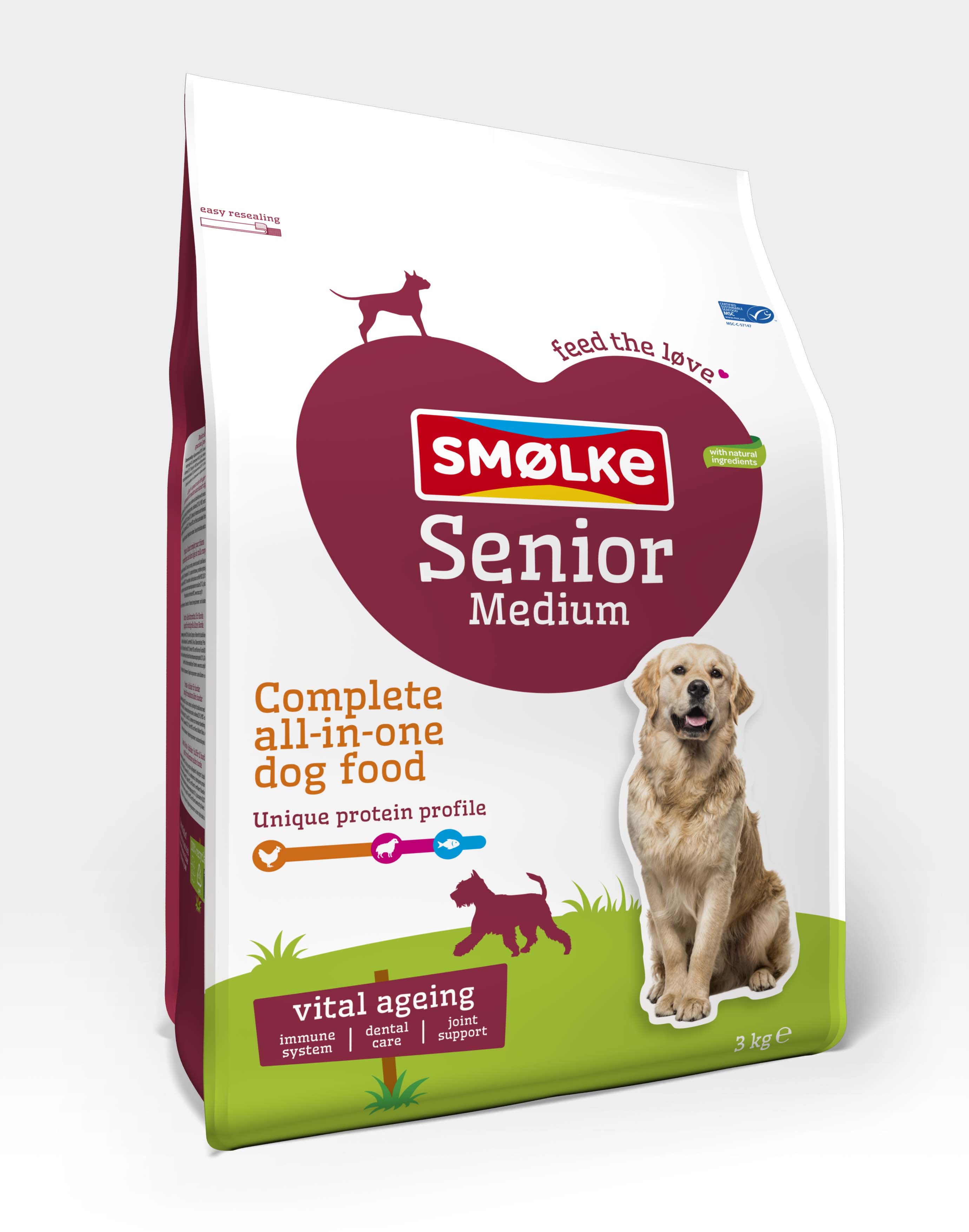Smölke Senior Medium - Hondenvoer - 3.00 - kip, lam, vis