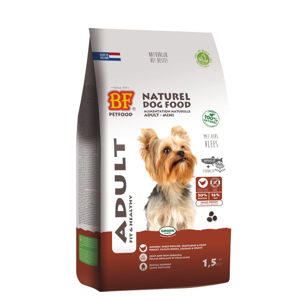 BF Petfood Adult Small Breed - Hondenvoer - 1.5 - kip BF Petfood Adult Small Breed - Hondenvoer - 1.5 - kip