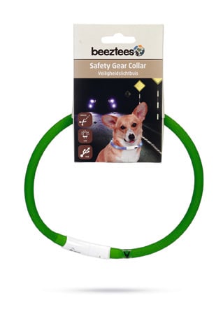 Beeztees Dogini USB - Lichtgevende Halsband  - Hond - groen - 10 mm - Medium Beeztees Dogini USB - Lichtgevende Halsband  - Hond - groen - 10 mm - Medium