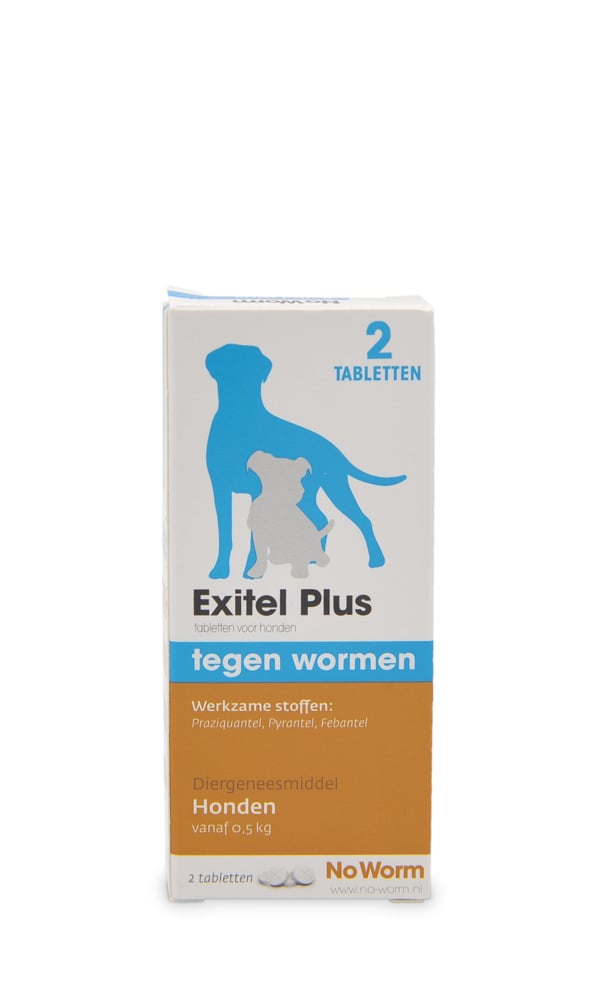 No Worm Exitel Plus Hond vanaf 0,5kg  Tabletten - Wormenmiddel - 2 - M