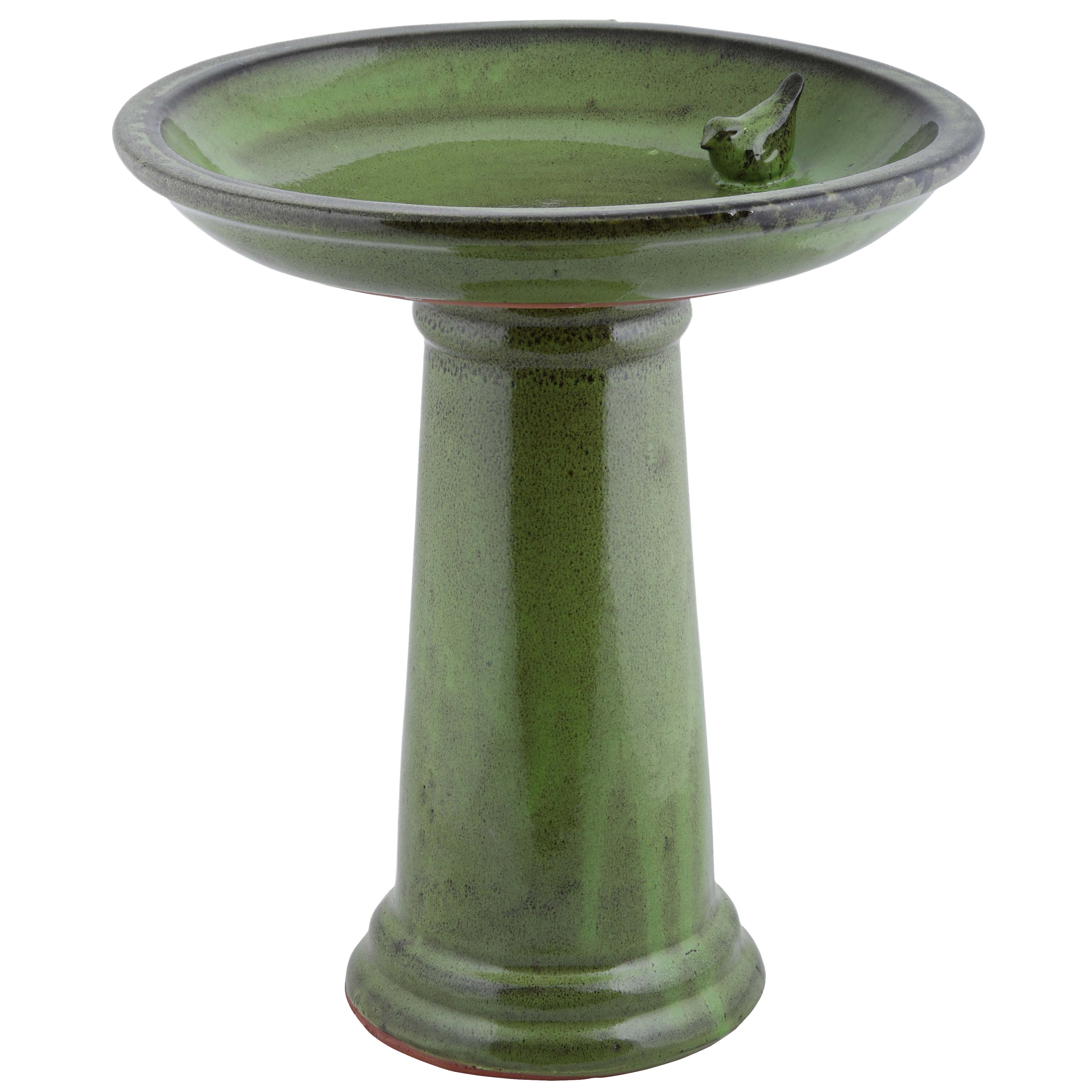 Esschert Design Keramiek - Waterschaal - Groen - 47x42x42 cm - 42 cm Esschert Design Keramiek - Waterschaal - Groen - 47x42x42 cm - 42 cm