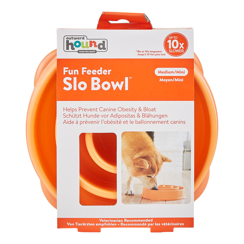 Outward Hound Anti schrokbak - Voerbak Hond - Oranje - 21 cm - L Outward Hound Anti schrokbak - Voerbak Hond - Oranje - 21 cm - L