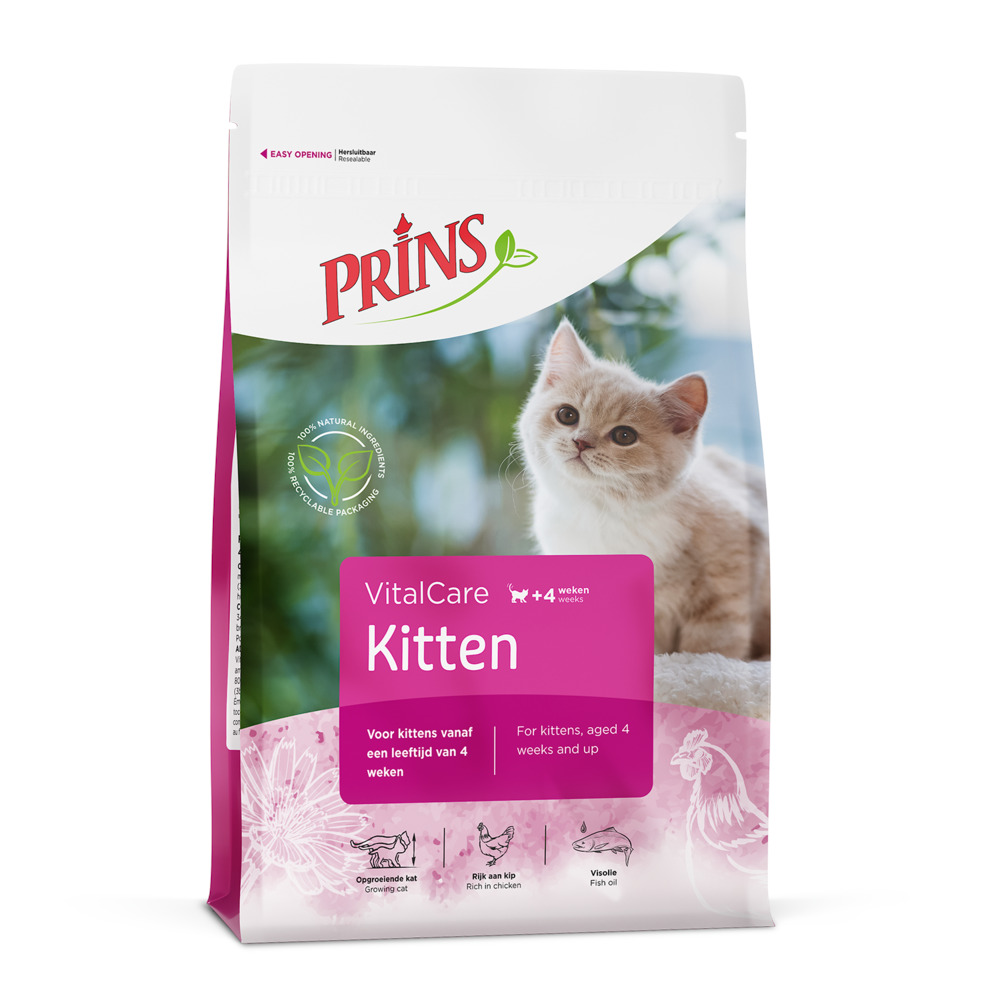 Prins VitalCare Kitten - Kattenvoer - 10.00 - gevogelte