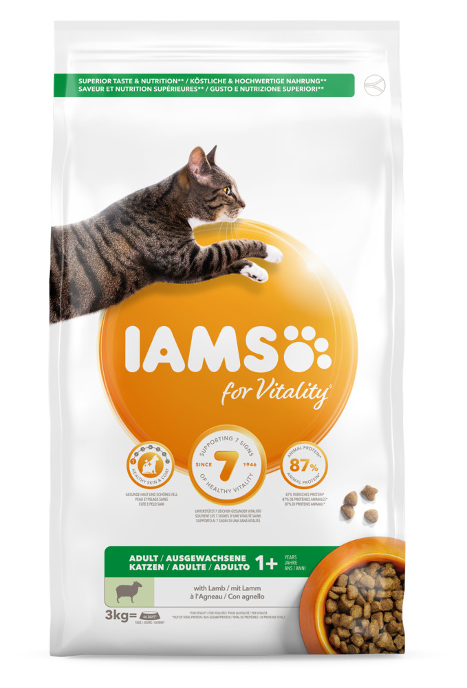 IAMS Adult - Kattenvoer - 3 - lam, kip