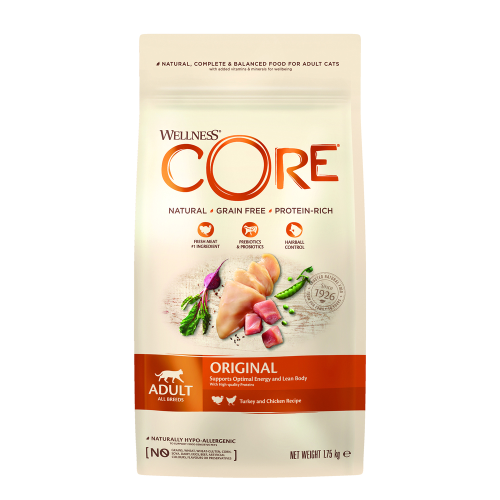 Wellness Core Adult Original - Kattenvoer - 1.75 - kip, kalkoen Wellness Core Adult Original - Kattenvoer - 1.75 - kip, kalkoen