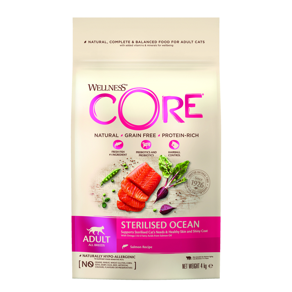 Wellness Core Sterilised Ocean Adult - Kattenvoer - Zalm - 4 kg