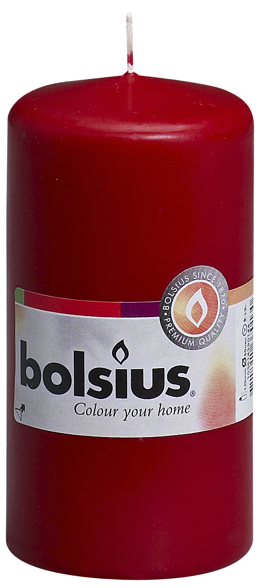 Bolsius Stompkaars 120x60 mm - 12.00 cm - Wijnrood Bolsius Stompkaars 120x60 mm - 12.00 cm - Wijnrood
