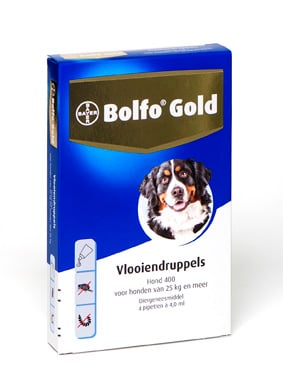 Bolfo Gold Hond 400 - Pipet - Anti vlooien Hond - 4 - L
