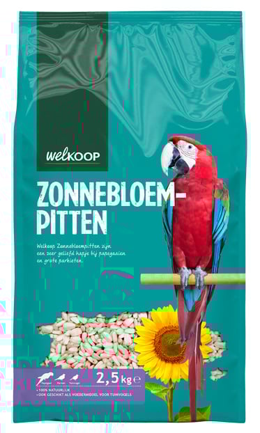 Welkoop  Zonnebloempitten wit - Vogelvoer - 2.5 - Zonnebloempitten zwart Welkoop  Zonnebloempitten wit - Vogelvoer - 2.5 - Zonnebloempitten zwart