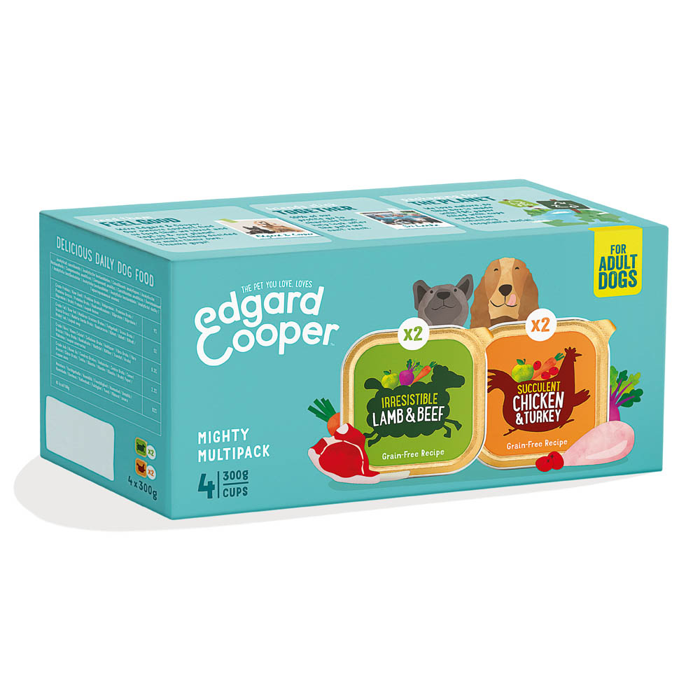 Edgard & Cooper Adult Multipack - Hondenvoer - 4x300 gram - 300 - kip, lam Edgard & Cooper Adult Multipack - Hondenvoer - 4x300 gram - 300 - kip, lam