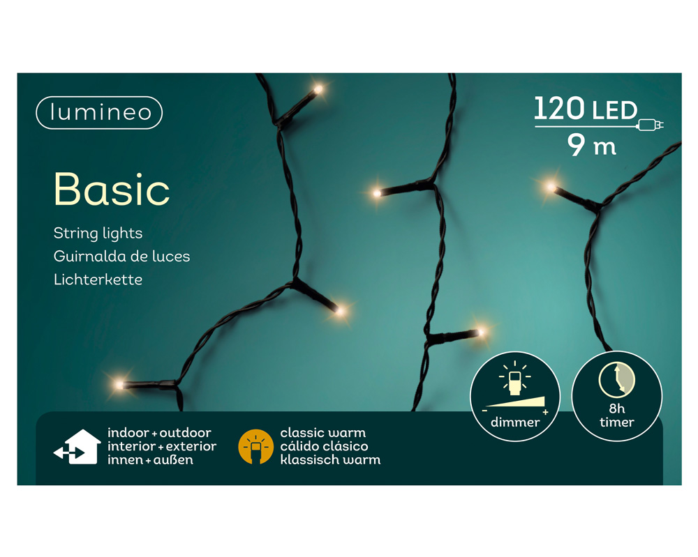 Lumineo Basic - Kerstboomverlichting - 120 - 10.3 cm - Klassiek warm wit Lumineo Basic - Kerstboomverlichting - 120 - 10.3 cm - Klassiek warm wit