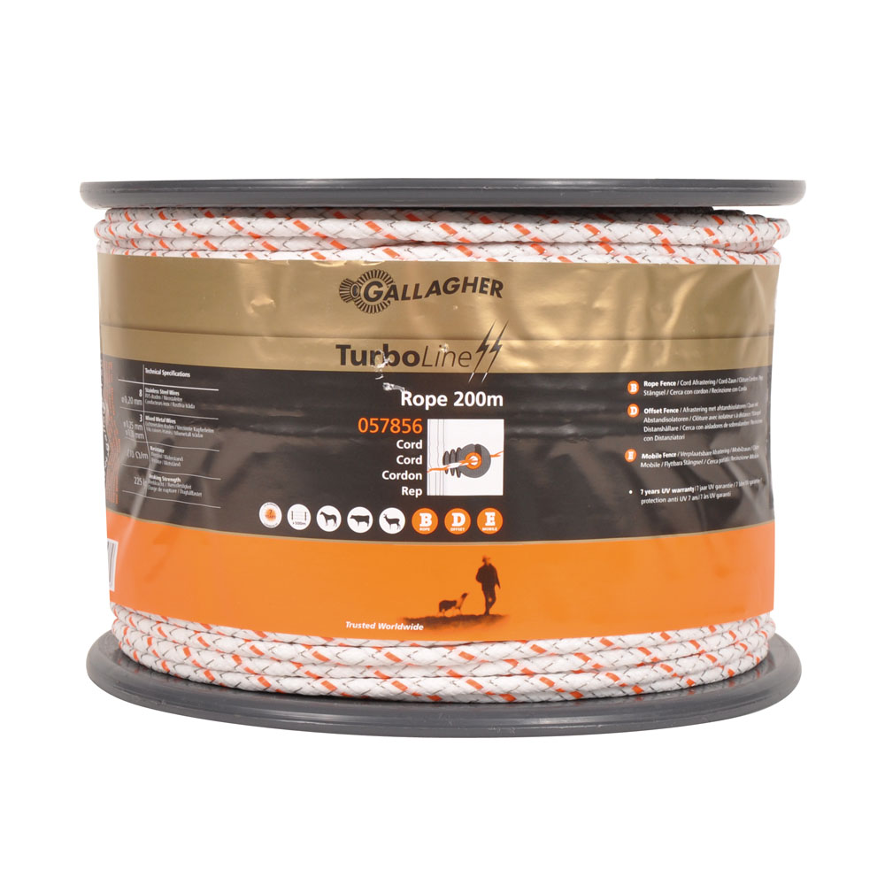 Gallagher TurboLine - Cord - 17 cm - 200 - Wit - 20 cm - 20000 cm Gallagher TurboLine - Cord - 17 cm - 200 - Wit - 20 cm - 20000 cm