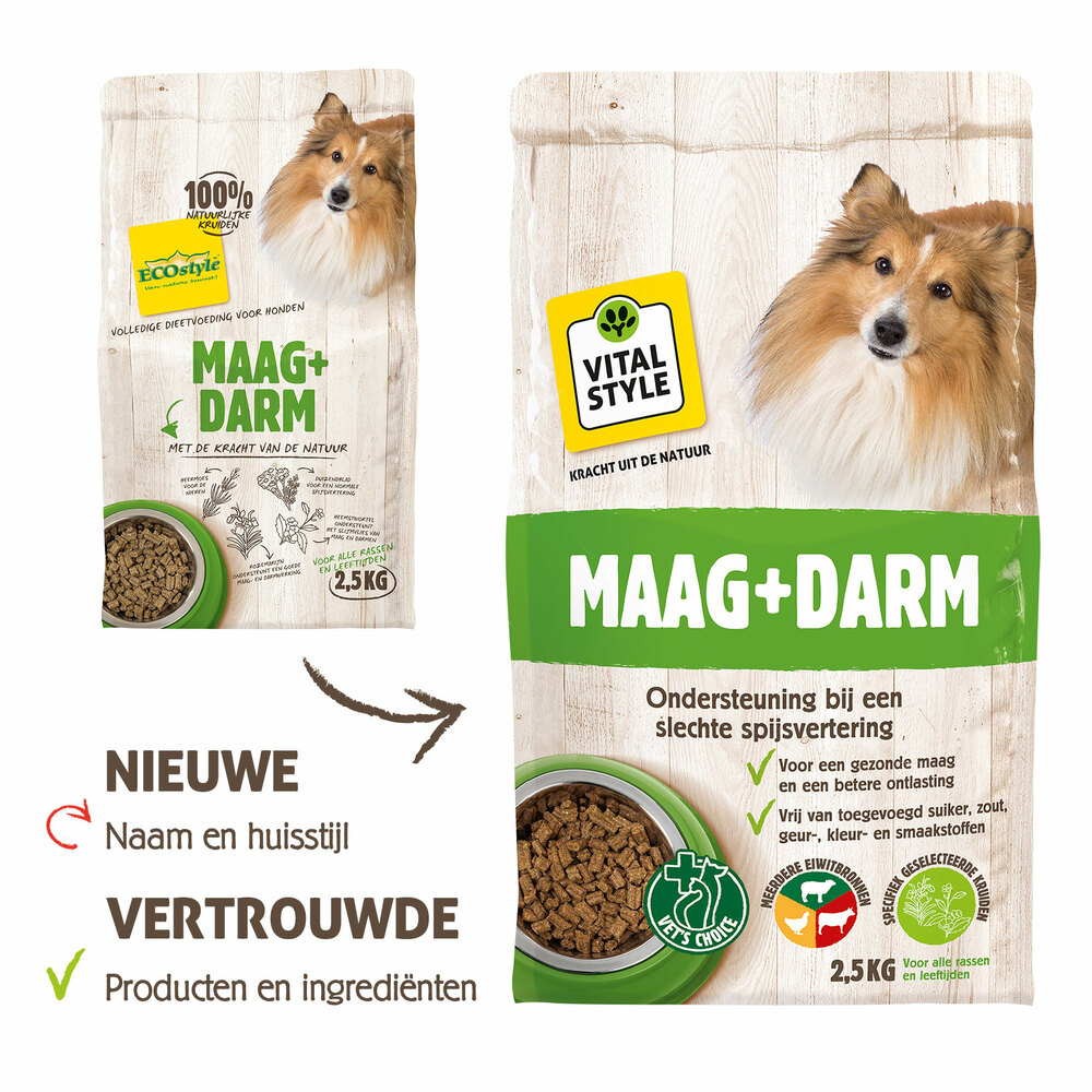VITALstyle Maag + Darm - Hondenvoer - 2,5 kg VITALstyle Maag + Darm - Hondenvoer - 2,5 kg