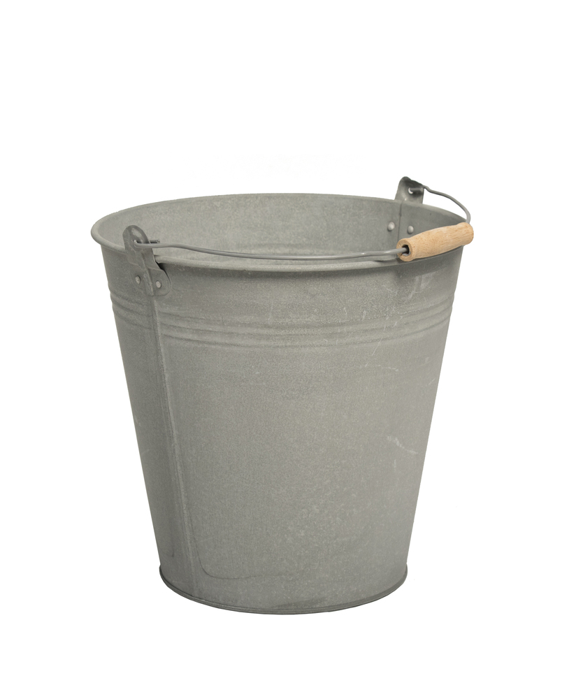 Emmer Zink Old look - Grijs - 25 cm Emmer Zink Old look - Grijs - 25 cm