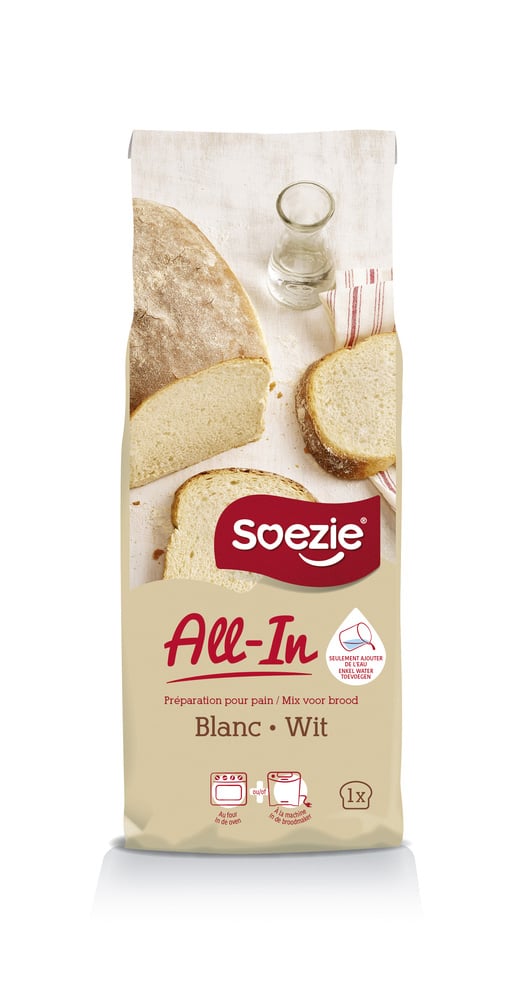Soezie All-in-mix Wit brood - Broodmeel - 500 Soezie All-in-mix Wit brood - Broodmeel - 500