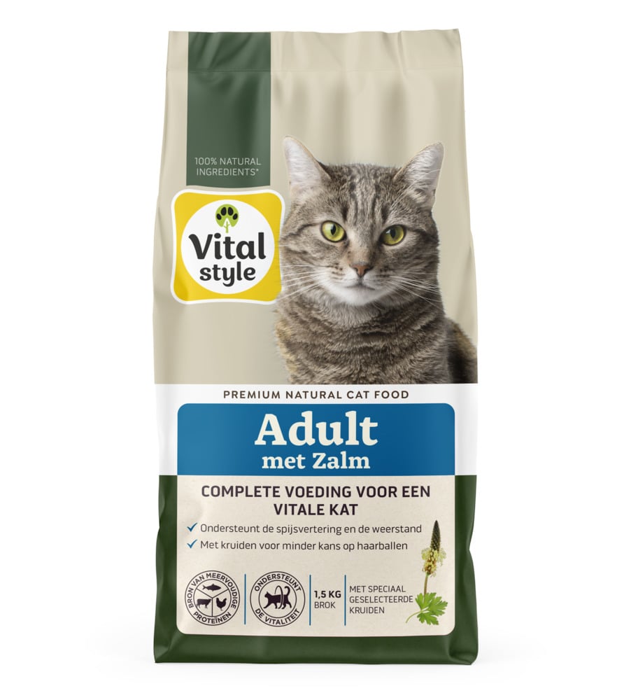 VITALstyle Adult - Kattenvoer - Zalm - 1,5 kg