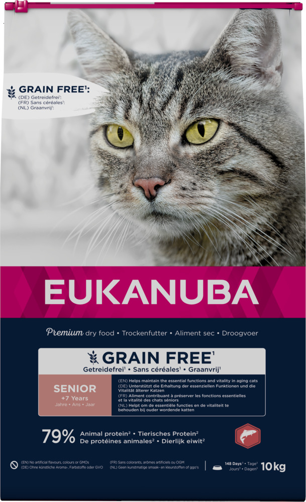 Eukanuba Senior Graanvrij - Kattenvoer - 10 - kip Eukanuba Senior Graanvrij - Kattenvoer - 10 - kip