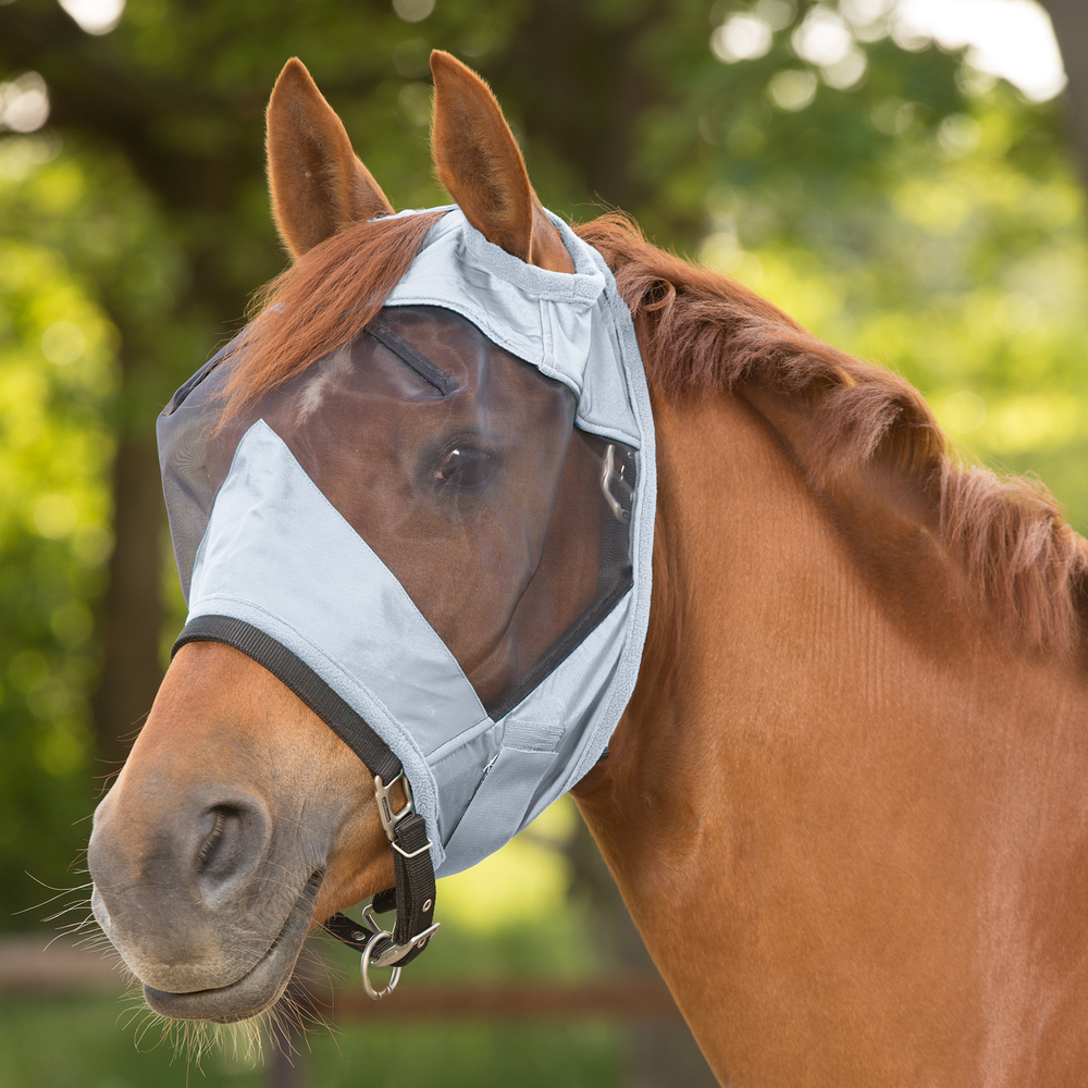 Waldhausen Premium - Vliegenmasker - 18.50 cm - Zilver - 15.00 cm - Cob - 8.00 cm