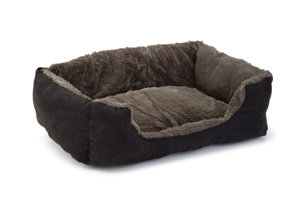 BEEZTEES Baboo - Ligkussens & bedden - Taupe zwart - 10x48x10 cm
