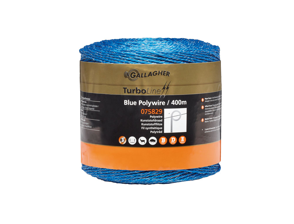 Gallagher Kunststofdraad   - Geleiders - 14.5 cm - 400 - Blauw - 16 cm - 40000 cm Gallagher Kunststofdraad   - Geleiders - 14.5 cm - 400 - Blauw - 16 cm - 40000 cm
