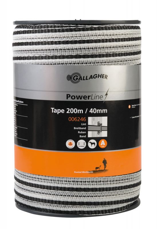Gallagher Powerline Lint 40 mm - 33 cm - 200 - Wit - 22 cm - 20000 cm Gallagher Powerline Lint 40 mm - 33 cm - 200 - Wit - 22 cm - 20000 cm