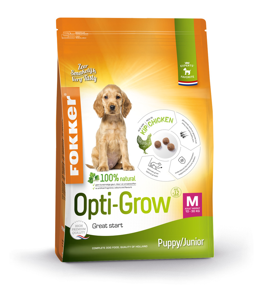 Fokker Opti-Grow M - Hondenvoer - 13.00 - kip, rijst