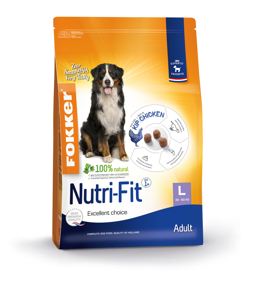 Fokker Nutri-Fit L - Hondenvoer - 13.00 - kip, rijst