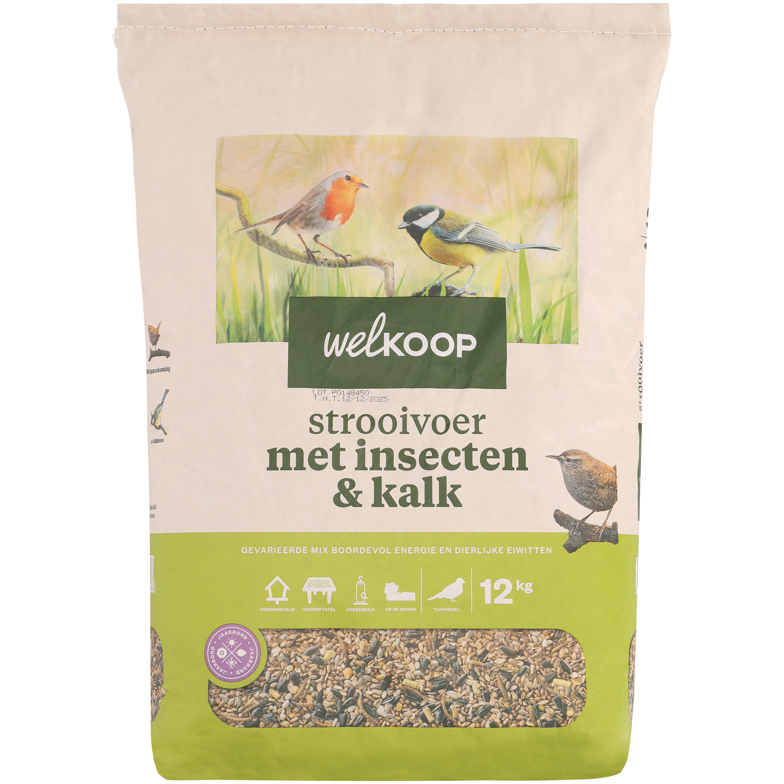 Welkoop - Strooivoer - Tuinvogelvoer - 12 - Kalk, insecten Welkoop - Strooivoer - Tuinvogelvoer - 12 - Kalk, insecten