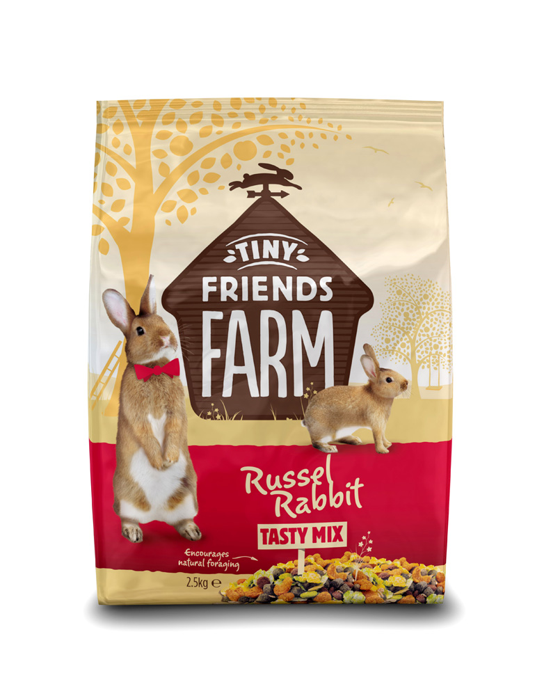 Tiny Friends Farm Russel  Rabbit - Konijnenvoer - 2.5 Tiny Friends Farm Russel  Rabbit - Konijnenvoer - 2.5