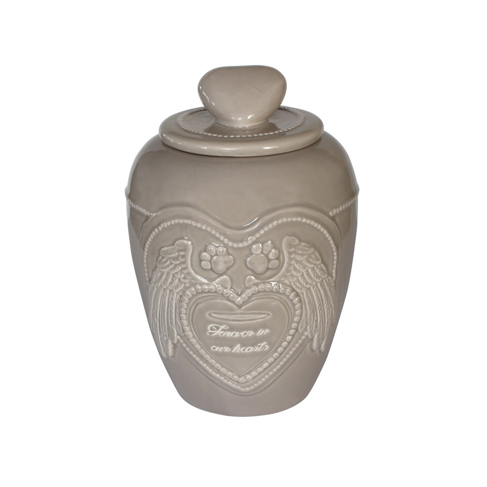 Happy-House - Urn - Hond Kat - Herdenken - beige - Small