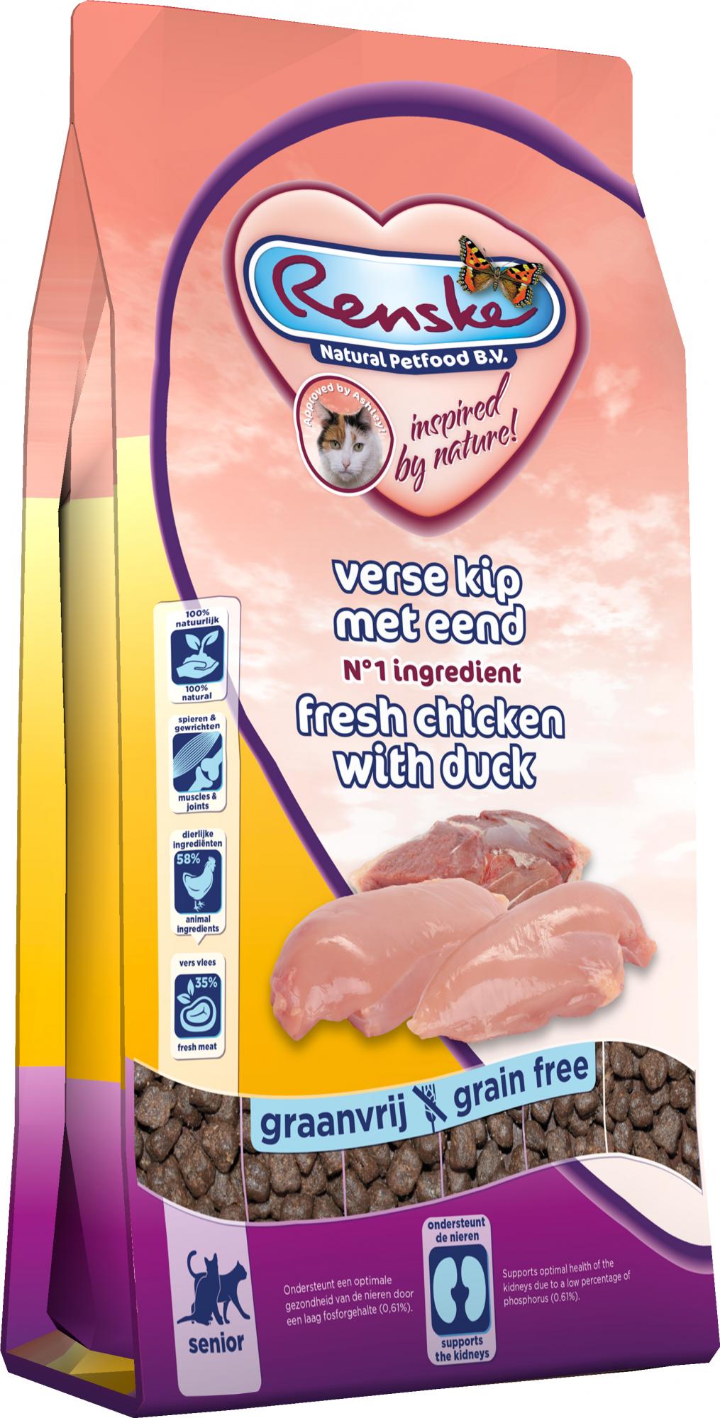 Renske Premium Senior - Kattenvoer - 6 - eend, kip Renske Premium Senior - Kattenvoer - 6 - eend, kip