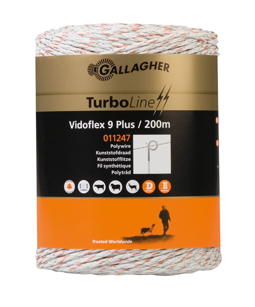 Gallagher Vidoflex 9 TurboLine Plus - 15.3 cm - 200 - Wit - 12.5 cm - 20000 cm Gallagher Vidoflex 9 TurboLine Plus - 15.3 cm - 200 - Wit - 12.5 cm - 20000 cm