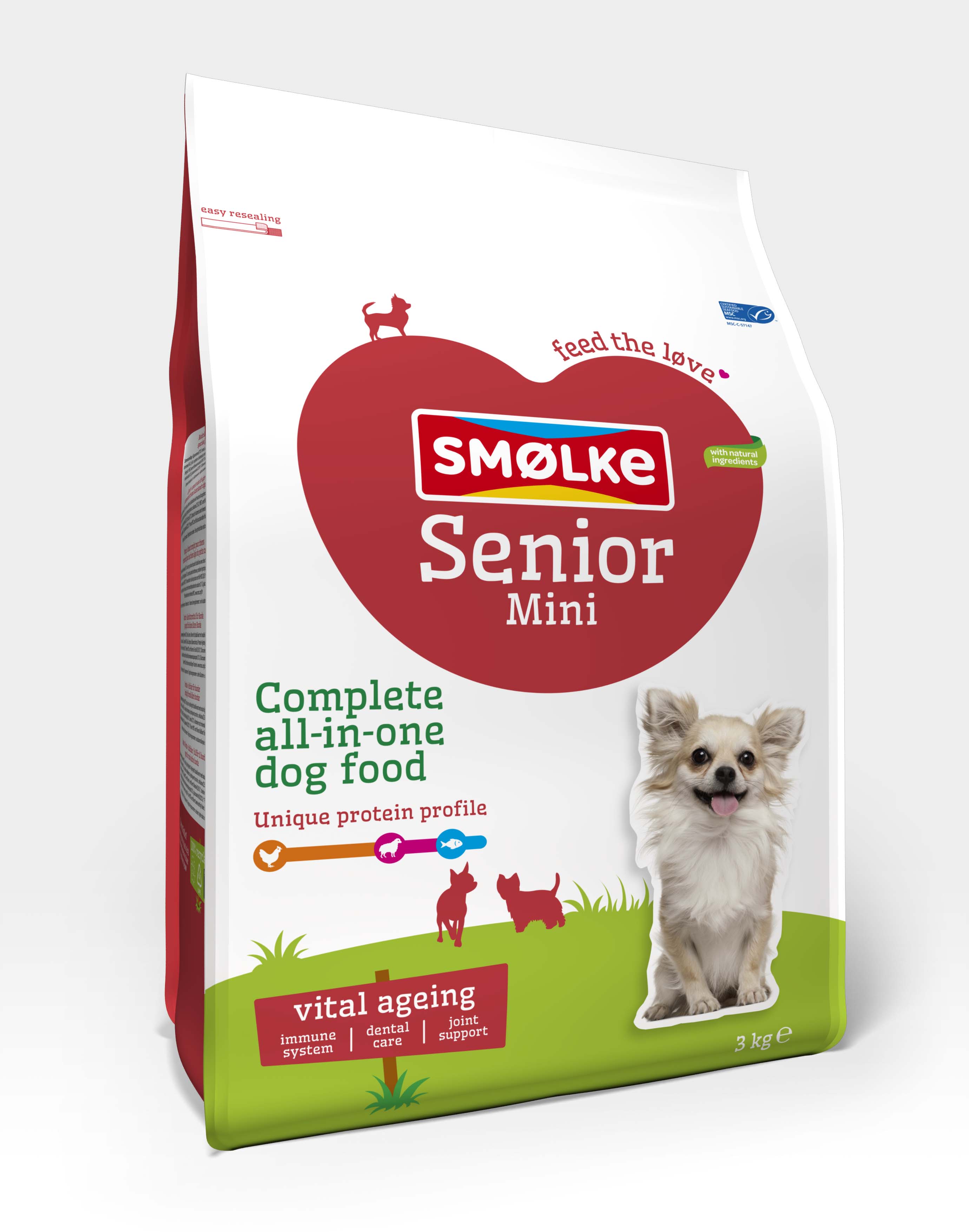 Smölke Senior Mini - Hondenvoer - 3.00 - kip, lam, vis