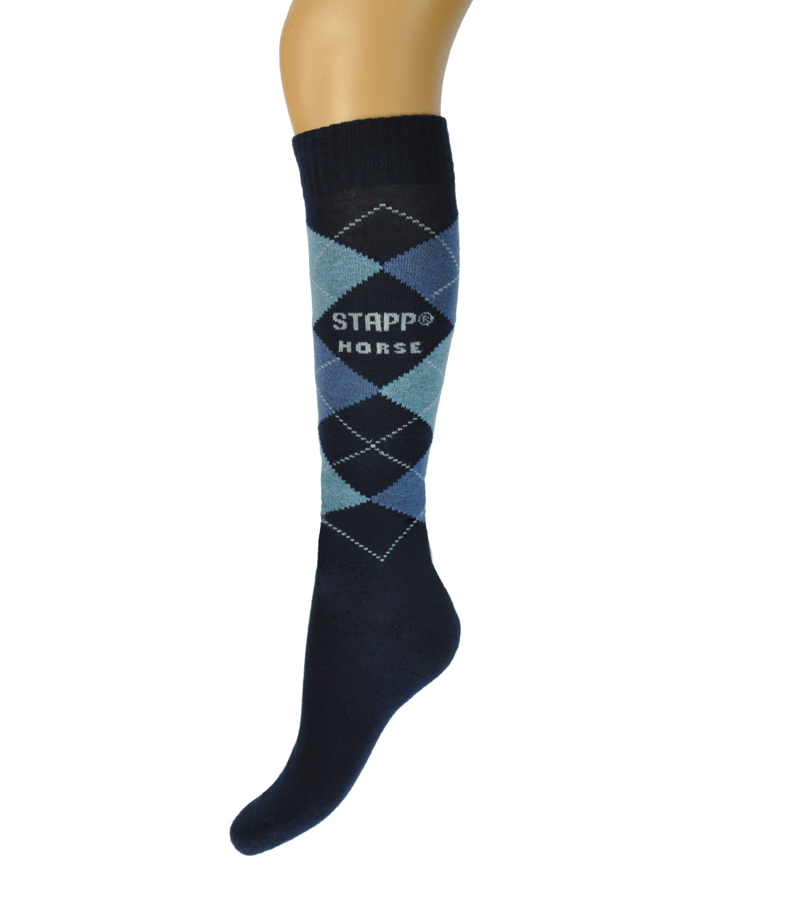 Stapp Horse Ruit - Paardrijsokken - Blauw - 35-38 Stapp Horse Ruit - Paardrijsokken - Blauw - 35-38