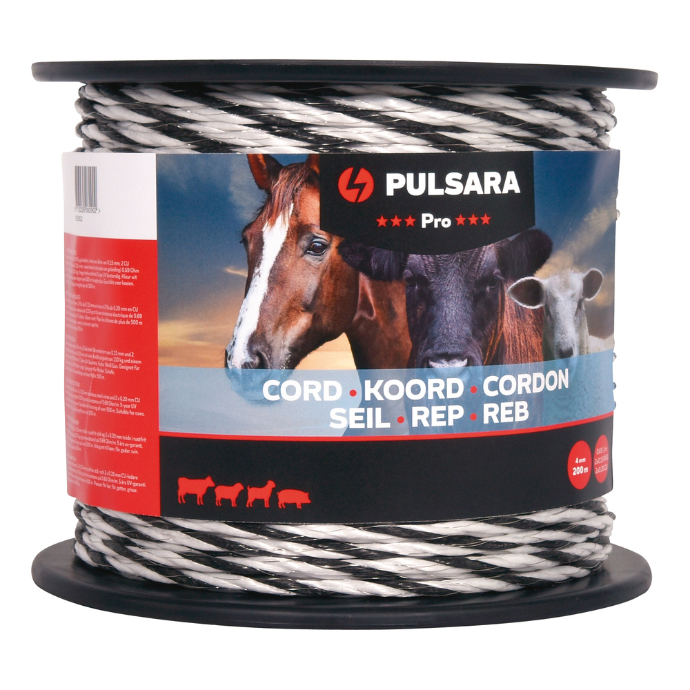 Pulsara Pro 4mm - Schrikkoord - 16 cm - 200 - Wit - 13 cm - 20000 cm Pulsara Pro 4mm - Schrikkoord - 16 cm - 200 - Wit - 13 cm - 20000 cm