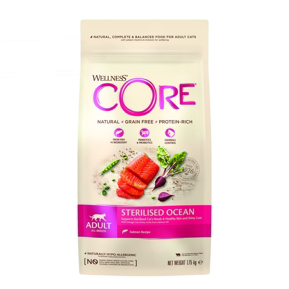 Wellness Core Sterilised Ocean Adult - Kattenvoer - 1.75 - zalm Wellness Core Sterilised Ocean Adult - Kattenvoer - 1.75 - zalm